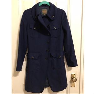 Wearmaster Outerwear Navy Wool Coat from Madewell